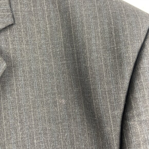VTG Canada made Calvin Klein 44S Blazer Men Wool Dark Grey Lined Suit Jacket - Picture 7 of 16